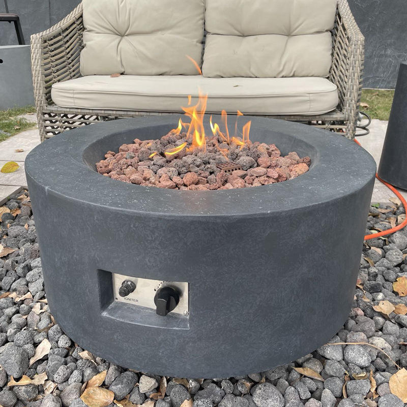 frosted texture outdoor patio home gas heater hot garden furniture tabletop fire pit with Glass shield panel