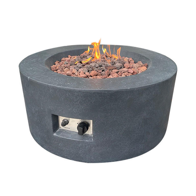 frosted texture outdoor patio home gas heater hot garden furniture tabletop fire pit with Glass shield panel