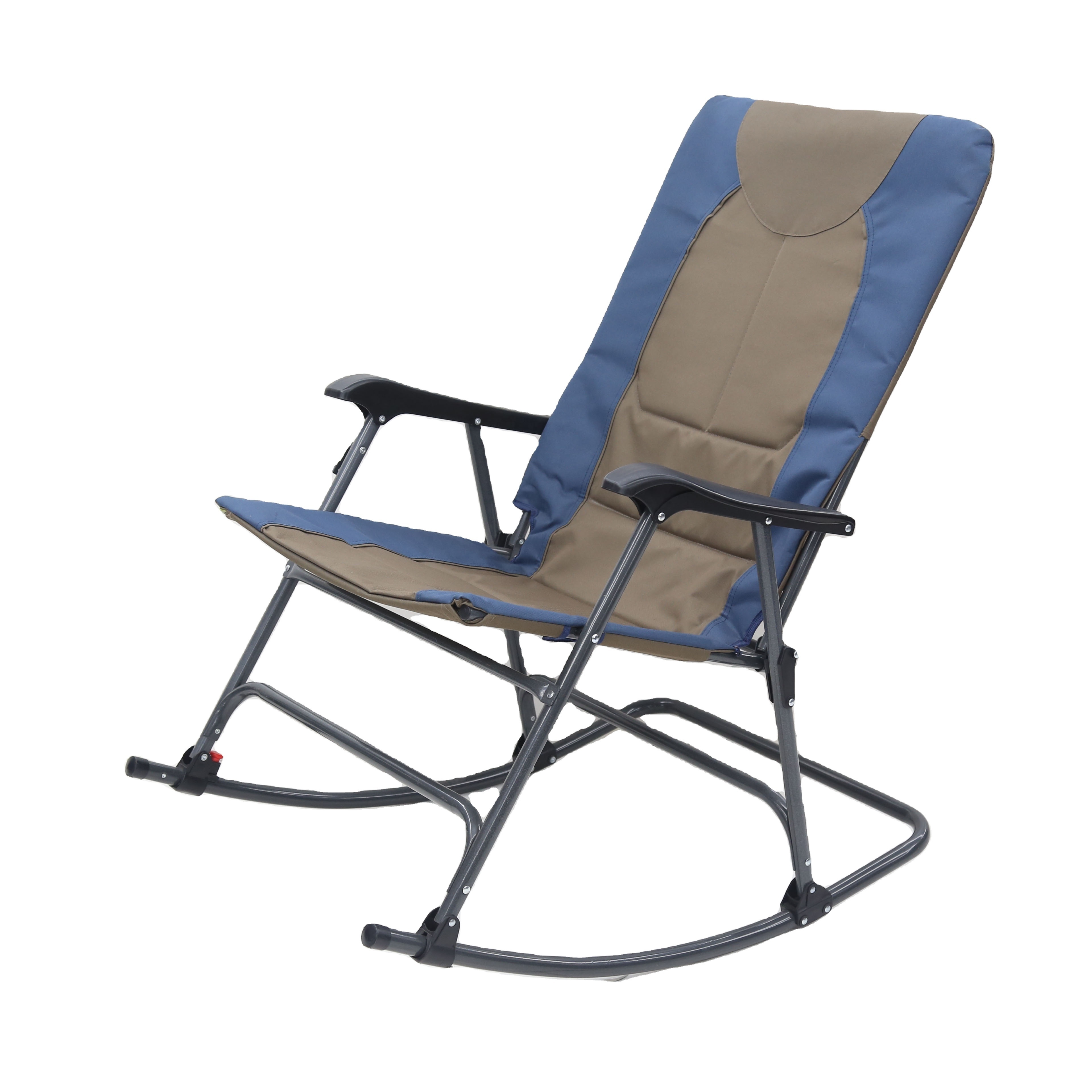 Outdoor and Indoor High Back Portable Rocker with Hard Armrest Folding Rocking Chairs