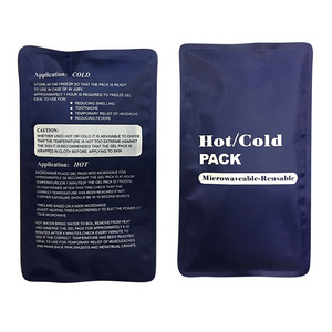 Custom Reusable Ice Bag Heat Therapy Wrap First Aid Hot Cold Gel Pack for Pain Relief medical reusable polyester gel hot