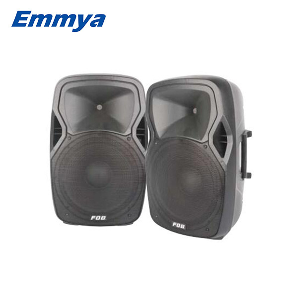 Empty outdoor 12 inch plastic speaker box or cabinet has perfect sound