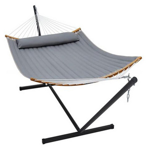 Entai Hammock 2 Person Cotton Portable Double Outdoor Tree Flat Hammock Stand With Stand For Outside Tree