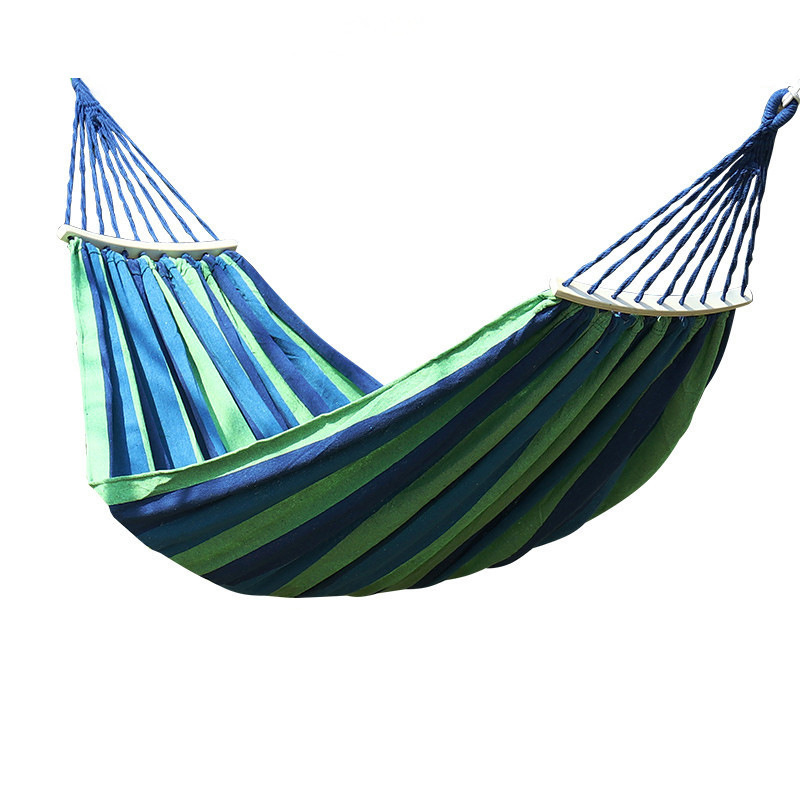 Entai Manufacture Customize logo Luxury Single Travel Lightweight Camping Macrame Blue Portable Hammock