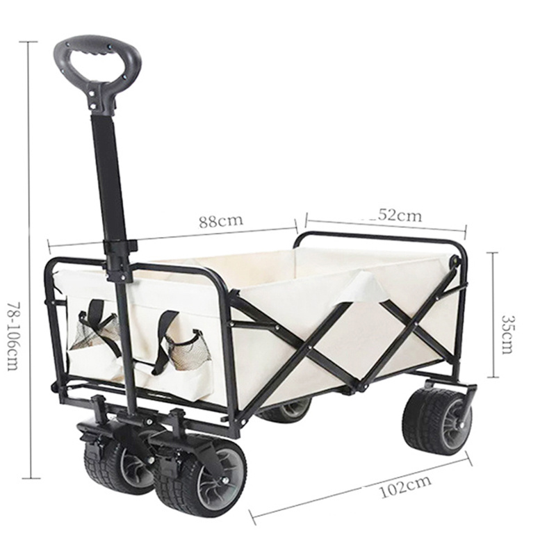 Entai High Quality Stroller Collapsible Push Pull Beach Trolley Folding Portable Camping Outdoor Wagon