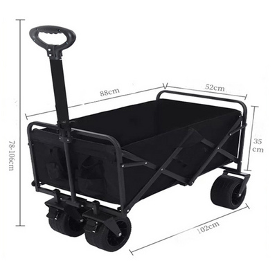 Entai High Quality Stroller Collapsible Push Pull Beach Trolley Folding Portable Camping Outdoor Wagon