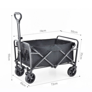 Entai Outdoor Garden Multifunctional Folding 90L 500D Oxford cloth Camping Cart Portable Beach Trolley Cart camping trolley