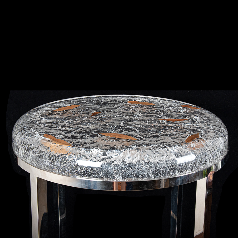 Reception acrylic crystal Small Coffee Table Single Table Side For Living Room Modern Rattan Coffee Table