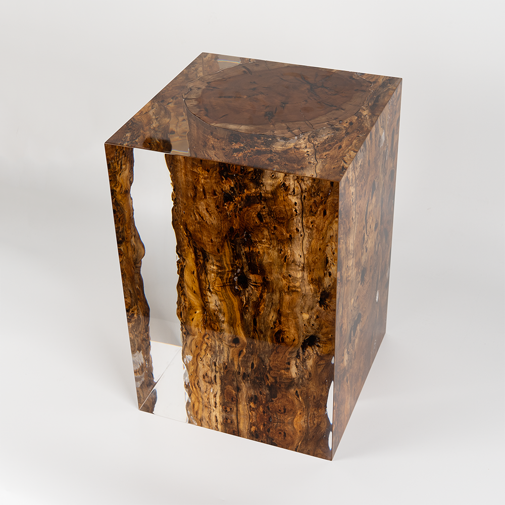 Solid Wooden Stool acrylic Wooden Stump Side Table For Living Room Paulownia Chinese-Style Wood BarStool Antique Round Stool