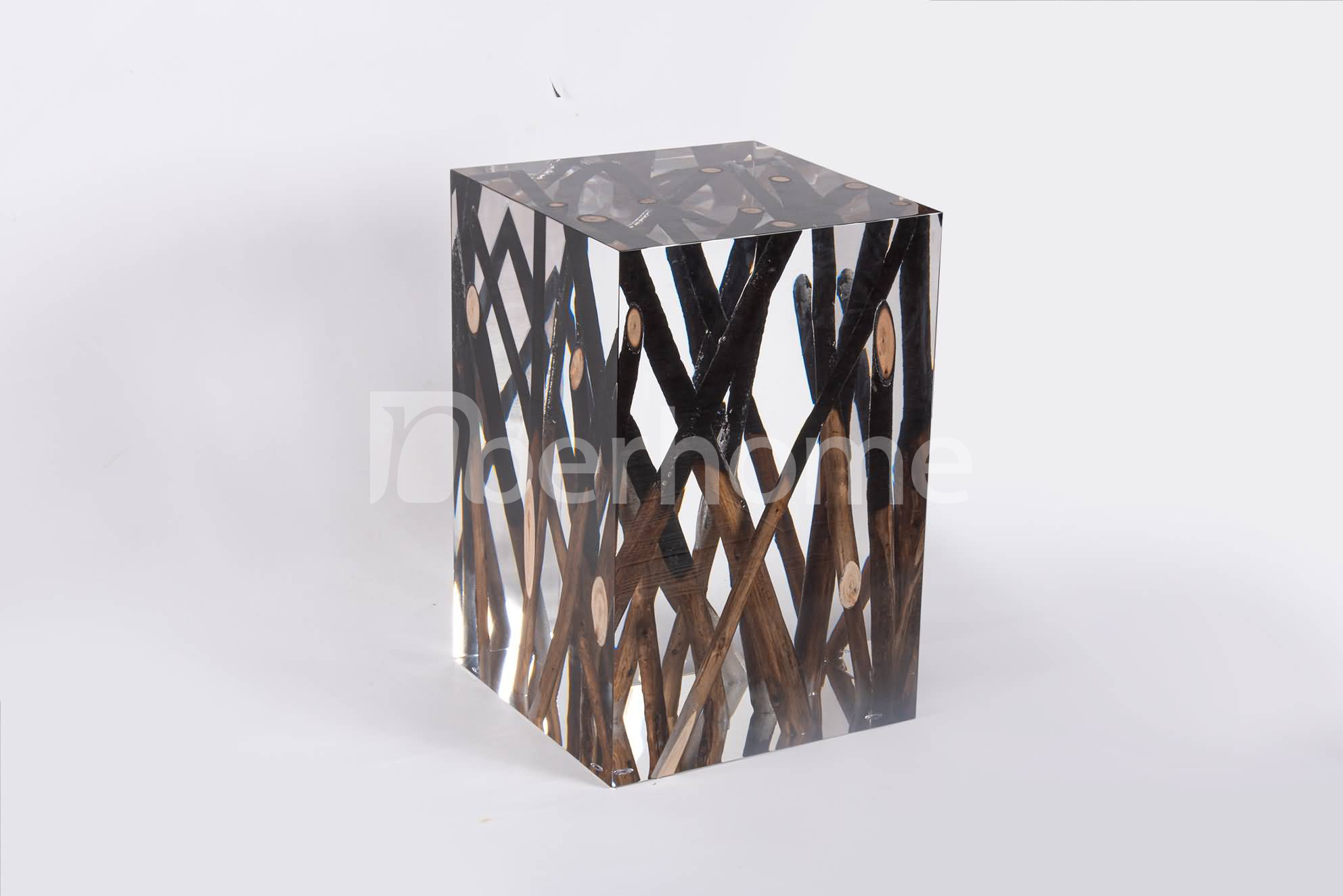 Living room modern decorations transparent coffee tables,all made in clear acrylic luxury solid wood side table