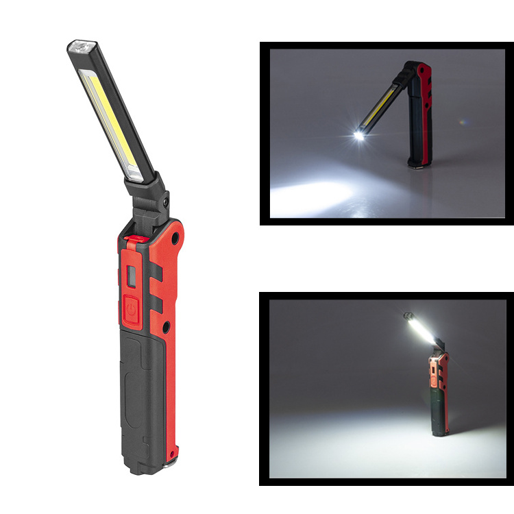 wholesales 2 in 1 rechargeable magnet COB flashlight worklight