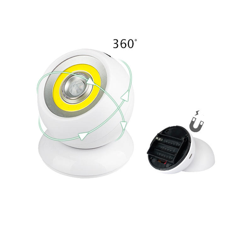 COB Wireless Safety fully-adjustable Light 130LM indorr motion sensor led auto light