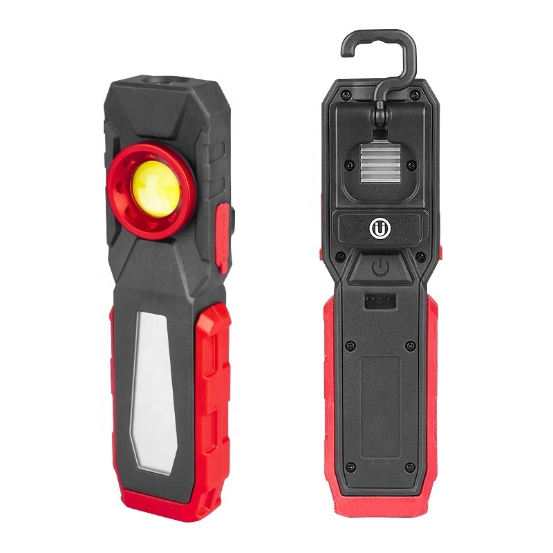 Waterproof Bright cob led rechargeable work lights worklight flashlight with magnet base for repair