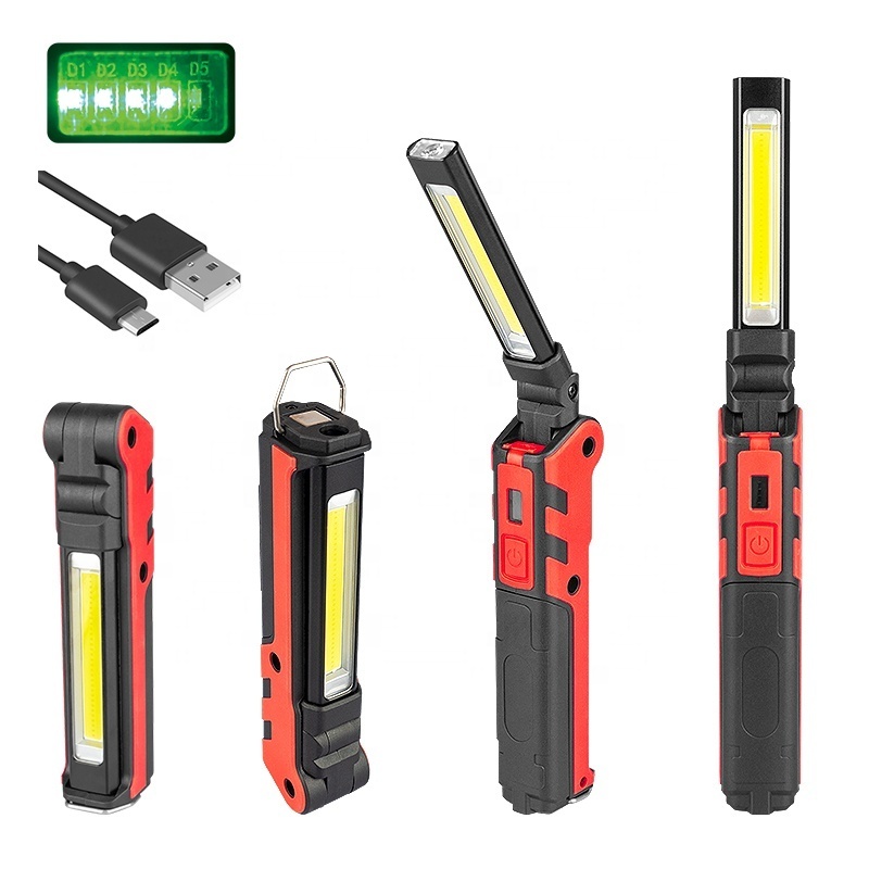 High power rechargeable stepless dimming LED COB work light with magnet base and Electricity display