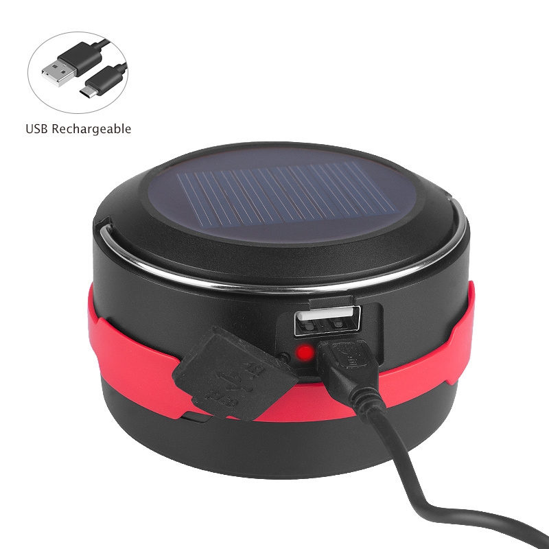 3W Super bright Collapsible Solar rechargeable led camping light