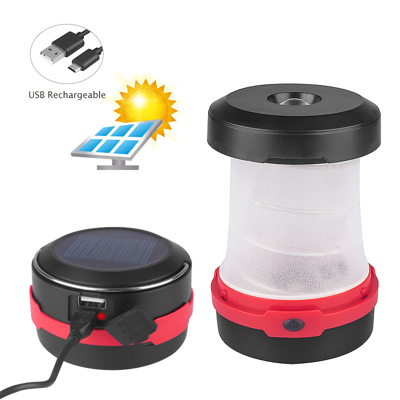 3W Super bright Collapsible Solar rechargeable led camping light