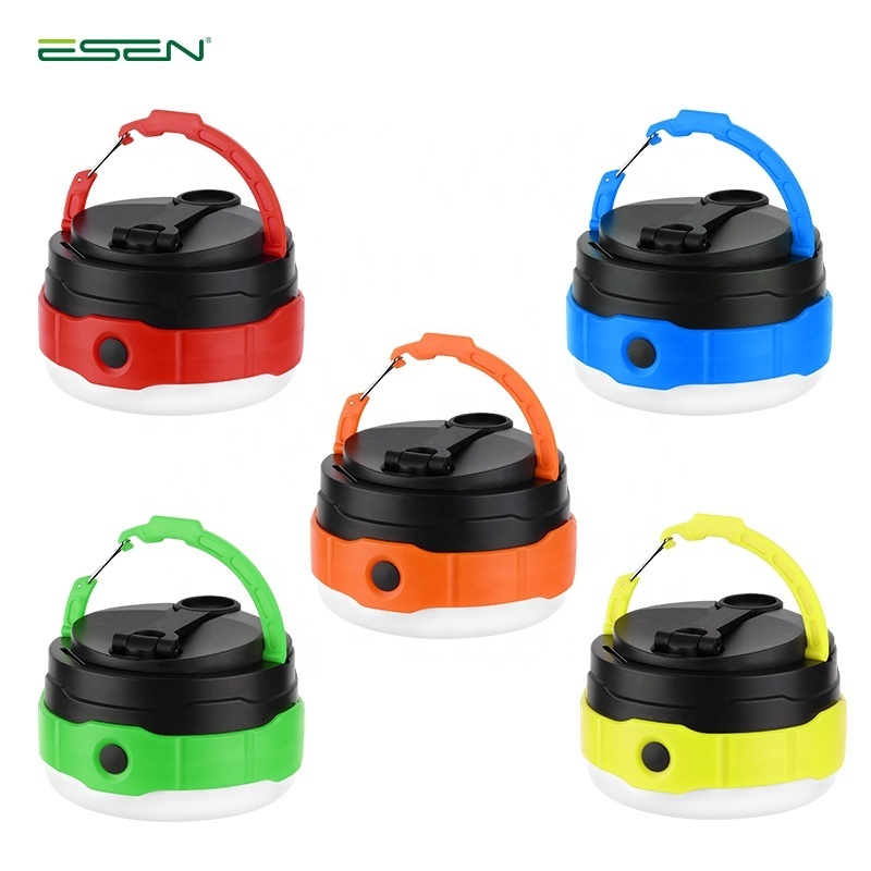 ESEN 500lm Outdoor Dynamo Hand Crank Led Camping Light USB-C Rechargeable Tent Lamp Powerbank  Camping Lantern With Hang Hole