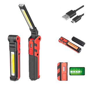 wholesales 2 in 1 rechargeable magnet COB flashlight worklight