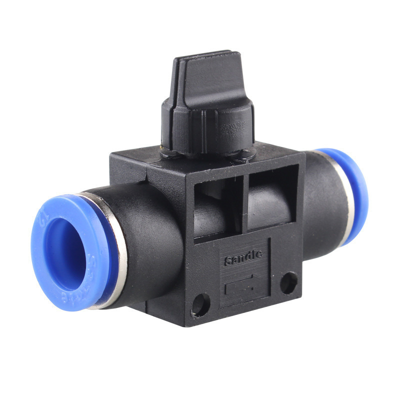 HVFF Types Stop Fitting 8MM Pneumatic Shut Off Manual Hand Valves Plastic Air Hose Tube Fittings