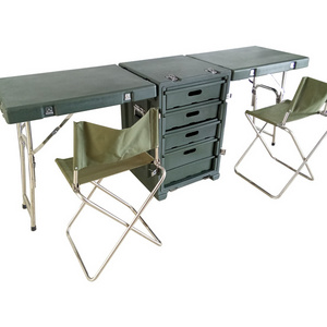 RPG1920 1920*500*752mm DRX EVEREST wholesale Multifunctional Out Door green Field Desk Table Plastic Mobile Office