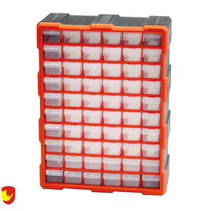 DPC007 470 * 160 * 380 mm 60 Compartment Drawers Back Hanging Plastic Work Storage Bin for Small Fittings