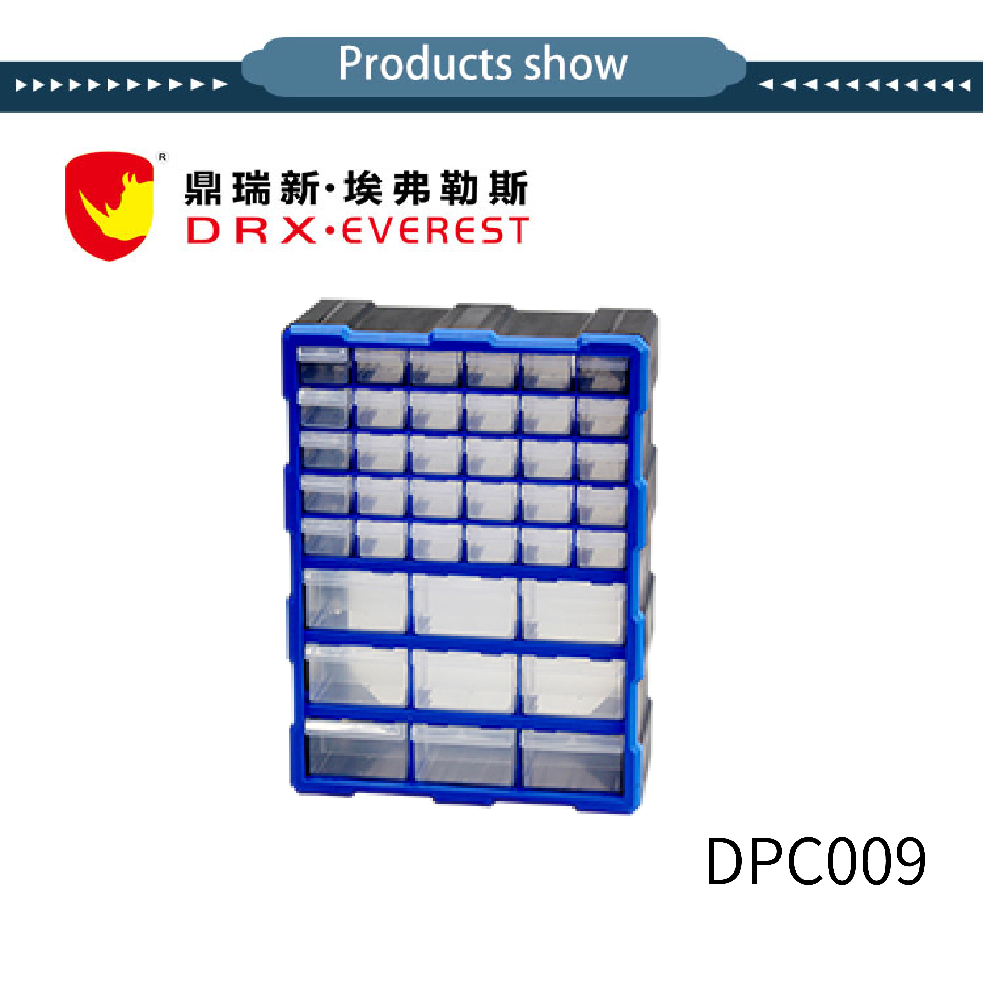 High quality Plastic Storage Drawers 39 Compartment Organizer Wall Mount Container for Hardware