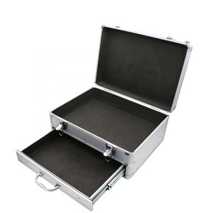 High Quality Vanity Aluminum Barber Tool Carrying Case Aluminum Grooming Tool Box Aluminum Carry Case