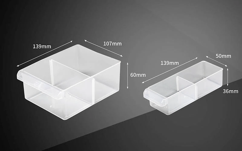 DPC007 470 * 160 * 380 mm 60 Compartment Drawers Back Hanging Plastic Work Storage Bin for Small Fittings