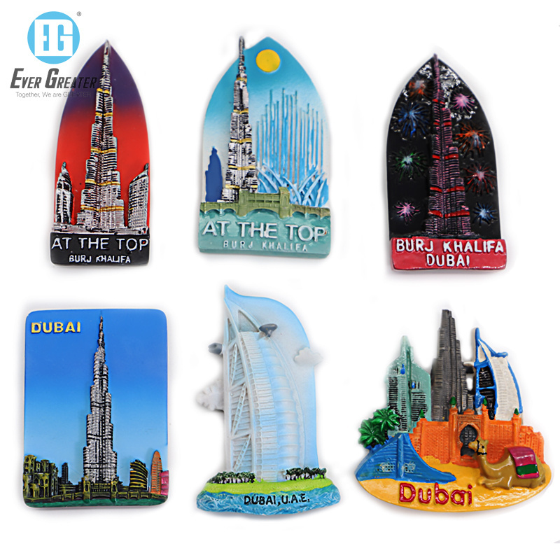 Factory Design Fridge Magnet Customized Singapore Tourist Souvenirs 3D Resin Refrigerator Magnets