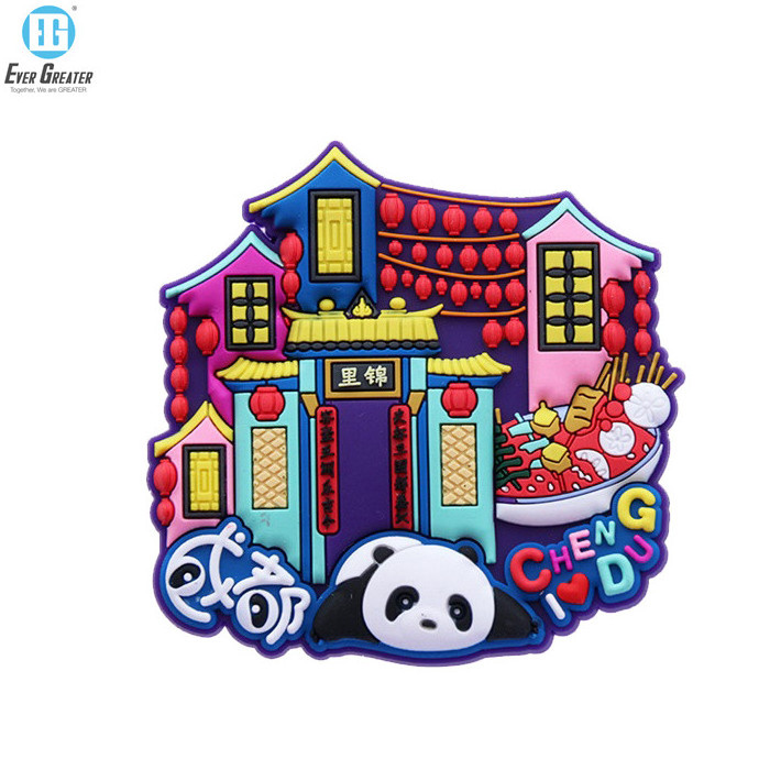 Custom Personalised logo 3d pvc rubber souvenir fridge magnet magnetic magnets stickers for fridge manufacturer