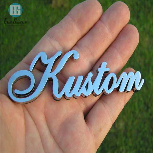 Custom letterings car stickers Chrome emblems adhesive chrome letters