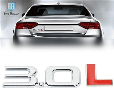 Custom letterings car stickers Chrome emblems adhesive chrome letters