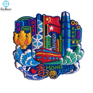 Custom Personalised logo 3d pvc rubber souvenir fridge magnet magnetic magnets stickers for fridge manufacturer