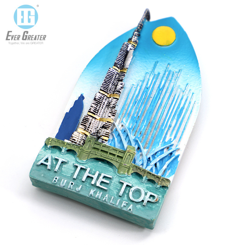 Custom Promotional Resin Fridge Magnets In Dubai Tourist Refrigerator Souvenir From Around The World