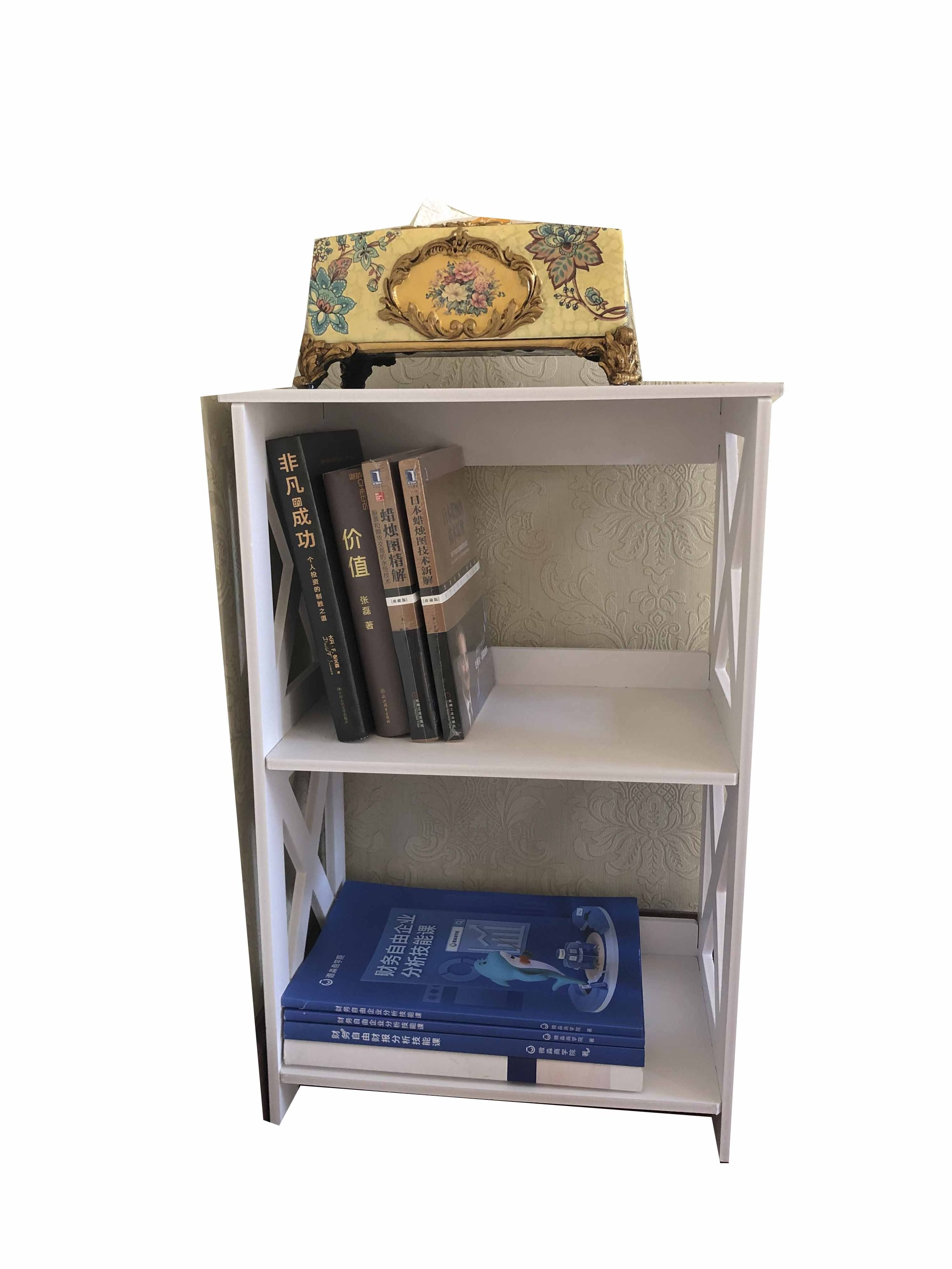 Three Story Bookshelf Shelf Small Bookshelf Bookcase  Display Rack for Bathroom  Bedroom and Living Room