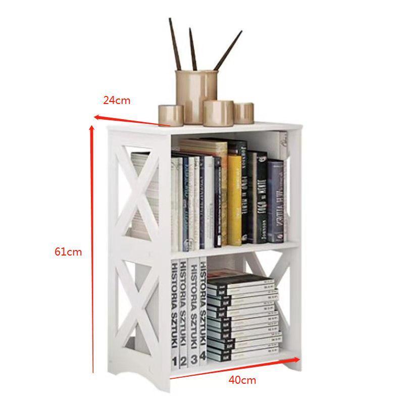 Three Story Bookshelf Shelf Small Bookshelf Bookcase  Display Rack for Bathroom  Bedroom and Living Room