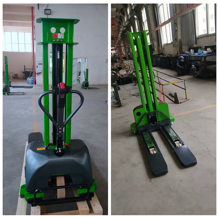 Portable 500Kg Self Loading Automatic Lift Electric Manual Hand Stacker Forklift Automatic Stacker