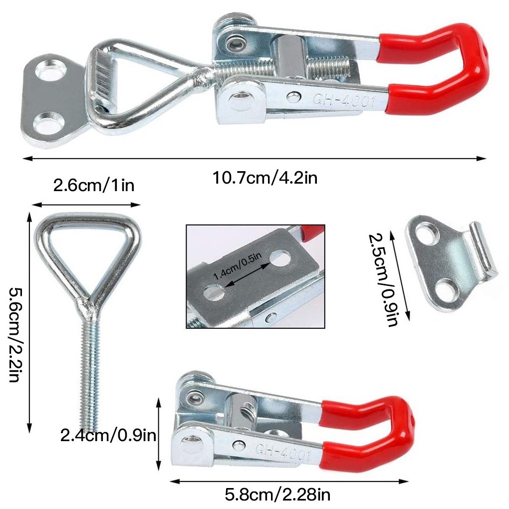 Adjustable Quick Release Metal Toggle Clamp Clip Holding Capacity Latch Durable Heavy Duty Hand Tool