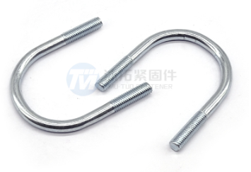 Galvanized square right Angle U-bolt riding pipe card I steel U-wire embedded pipe fixed U-card hoop