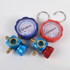 Fluorinated gauge refrigerant charge gauge Air conditioning manifold fitting gauge and valve 500psi 35kgf