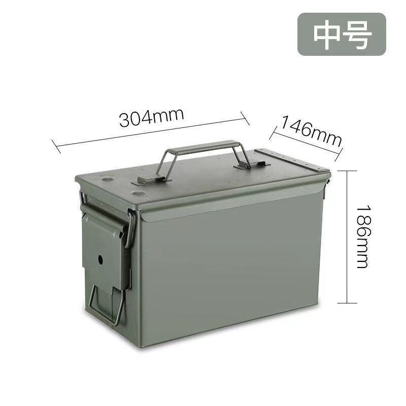 Waterproof Ammo Box with Handle - Durable M2A1 PA108 M19A1 Ammo Can and Lithium Battery Explosion-Proof Case