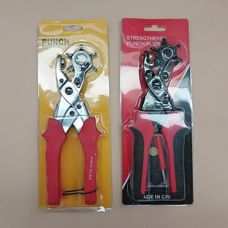 Leather hole punch heavy duty hand pliers belt holes 6 size puncher tool leather hole punch Belt punching pliers