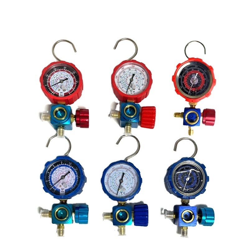 Fluorinated gauge refrigerant charge gauge Air conditioning manifold fitting gauge and valve 500psi 35kgf