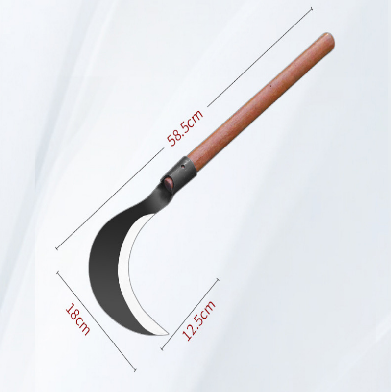 Scythe cutting knife Farm tool Corn reaper cutting long handle scythe outdoor farm weeding tool household manganese steel