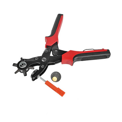 Leather hole punch heavy duty hand pliers belt holes 6 size puncher tool leather hole punch Belt punching pliers