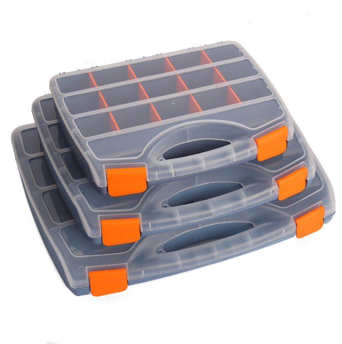 Zhixin Plastic Tools Box Waterproof Dividable Grids Plastic Transparent Storage Tools Organizer Box for Hardware Screws Nuts Small Part