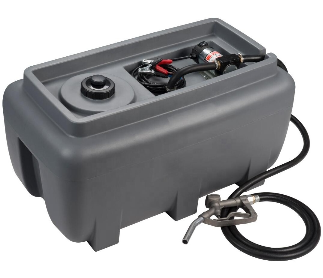 Farm equipment refueling, 200L 12V electric pump plastic diesel tank