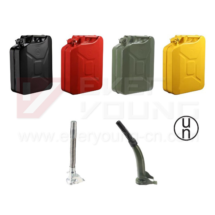 Fuel can 20 litre customizable colors metal 5 gallons 20l jerry can steel tank gasoline can