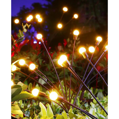 Outdoor LED Light Bulbs Decorative Garden Starburst Swaying Light Waterproof Solar Firefly Lights