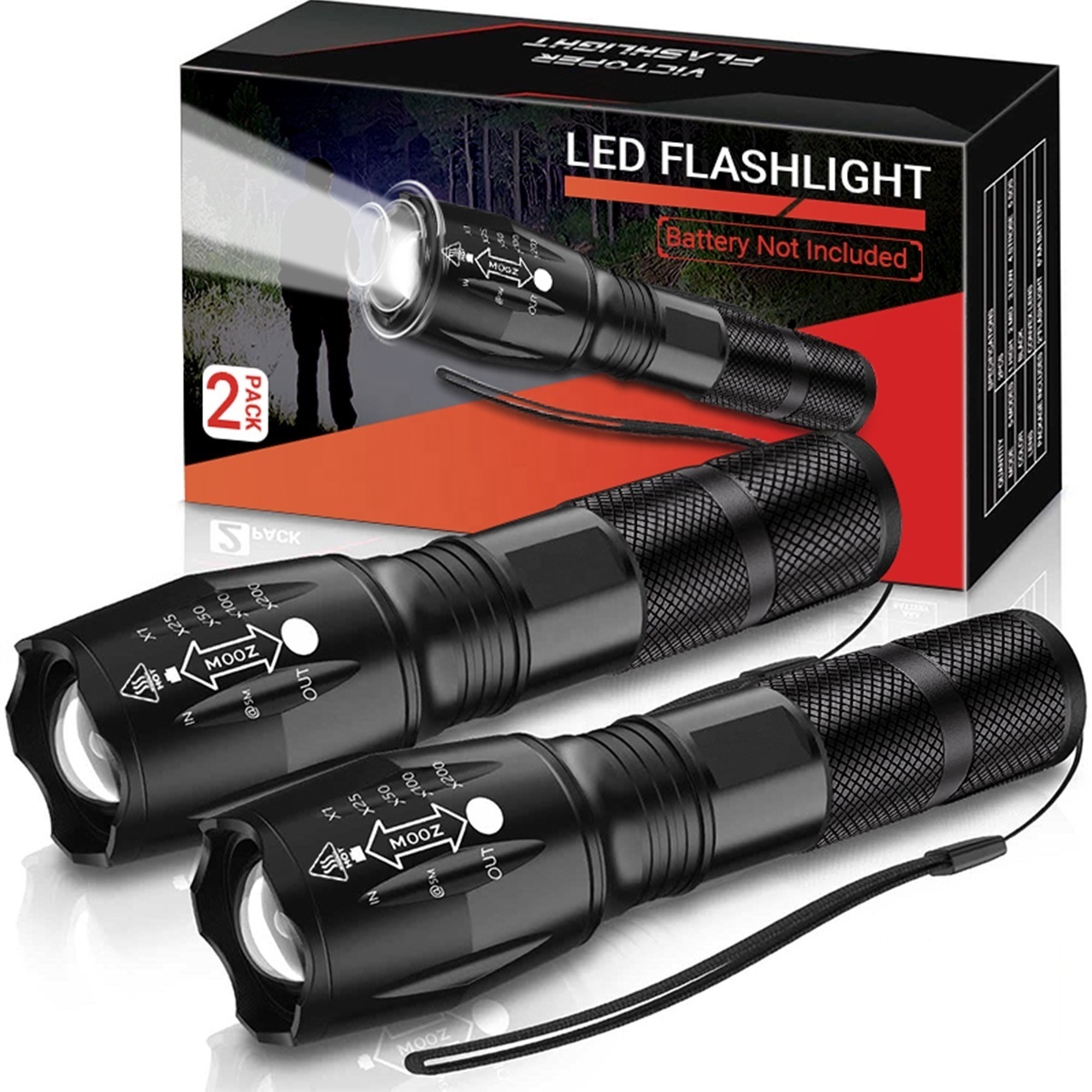 High Power Flashlights High Lumens 100000 Linternas LED Waterproof Powerful  Tactical Flashlights torches