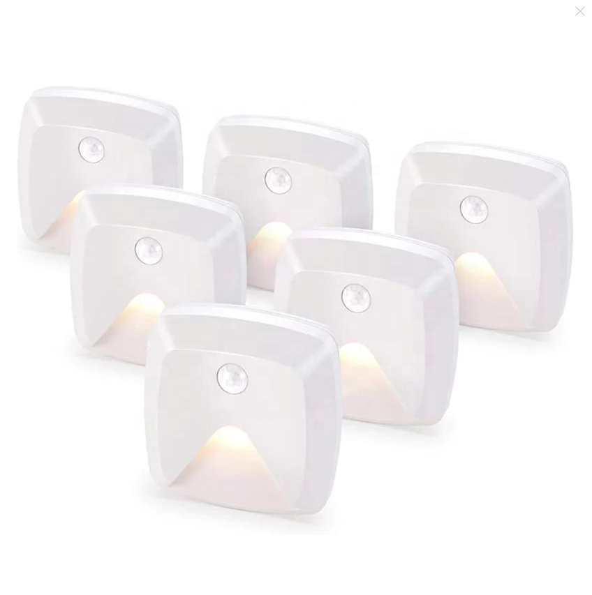 Under Cabinet Motion Sensor Lights Battery Power Hallway Stairs Infrared Induction Night Light Easy Install LED Cabinet Light